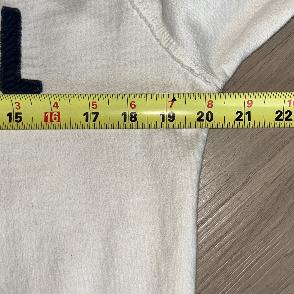 Lakegirl Cotton Hoodie M White Navy Casual Lake Leisure Lounge Gym - Picture 9 of 11